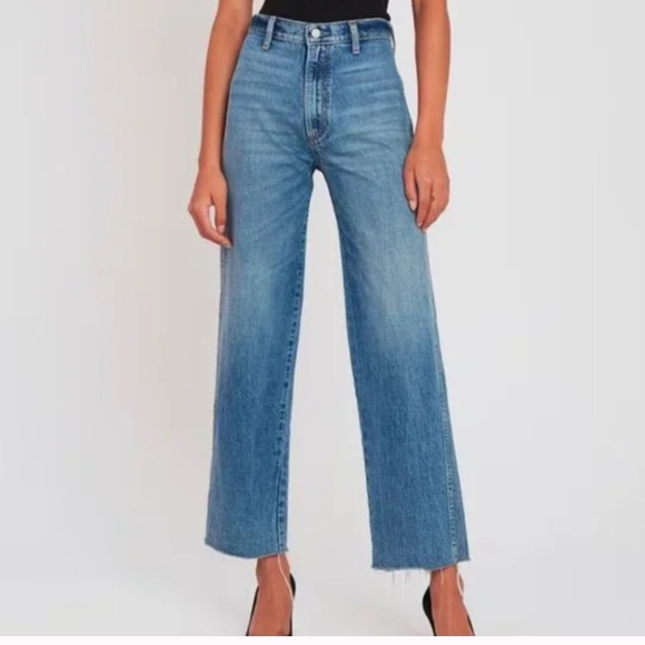 Boyish Blue Kirby Straight Leg Jeans with Raw Hem Size 29 - Picture 1 of 15